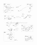 Air Cleaner Controls Exhaust System Governor Spring Ignition Diagram and Parts List for 129602-0113-B1  Briggs and Stratton Engine